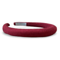 Padded Thin Velvet Headband - Crimson Red