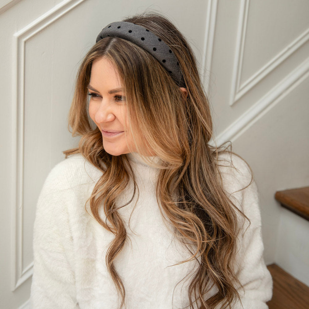 Classic Padded Headband - Polka Dots