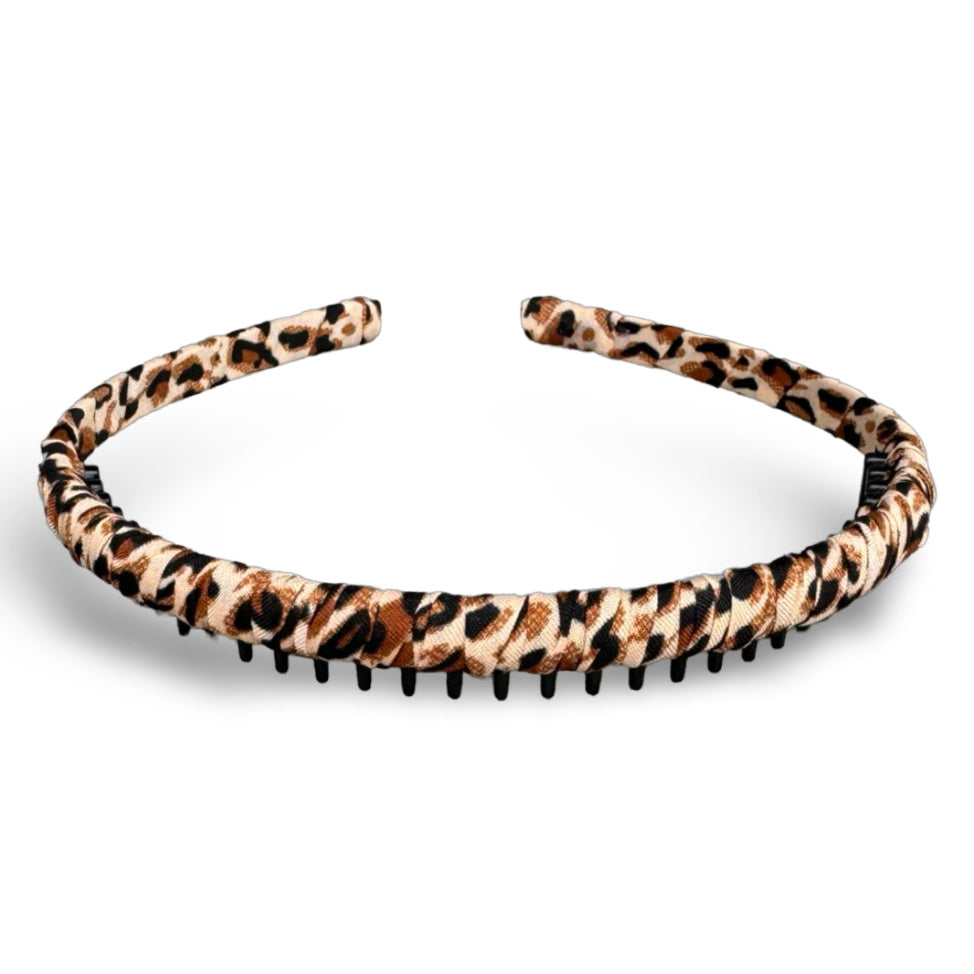 Thin Print Headband - Cheetah