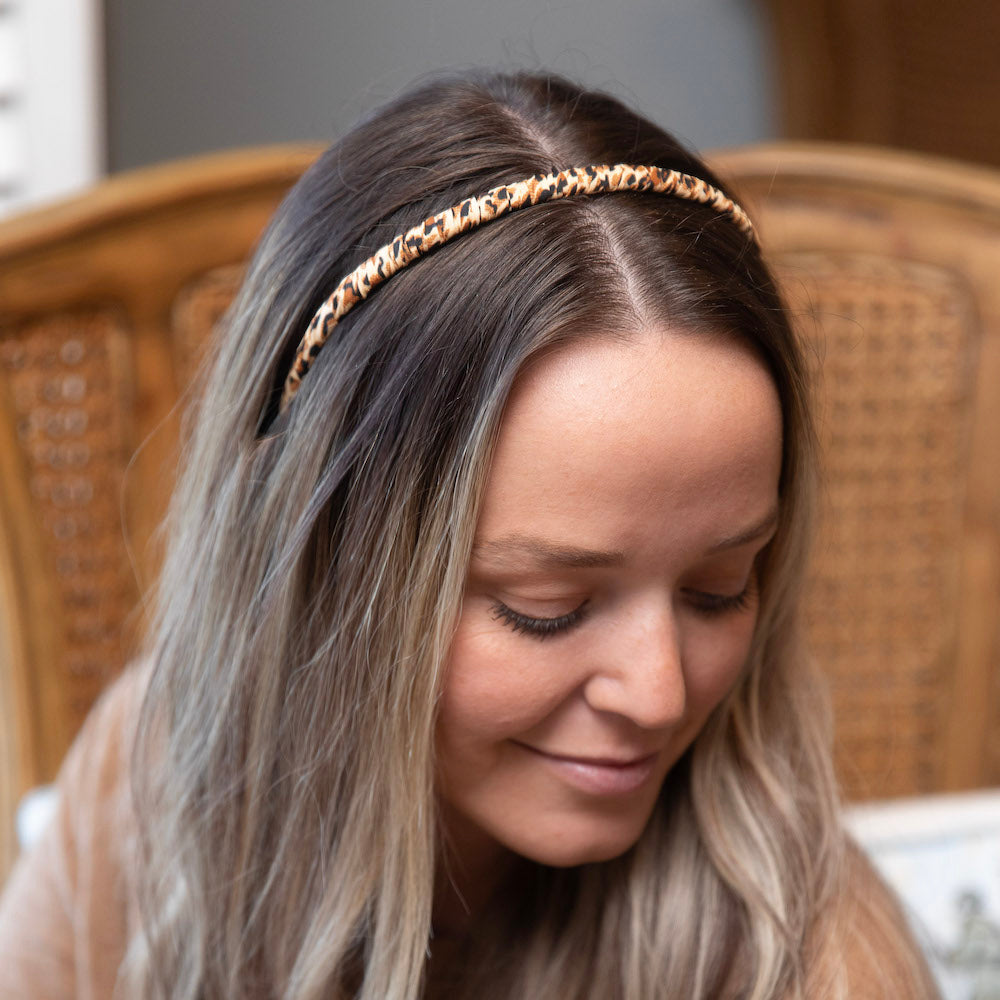 Thin Print Headband - Cheetah