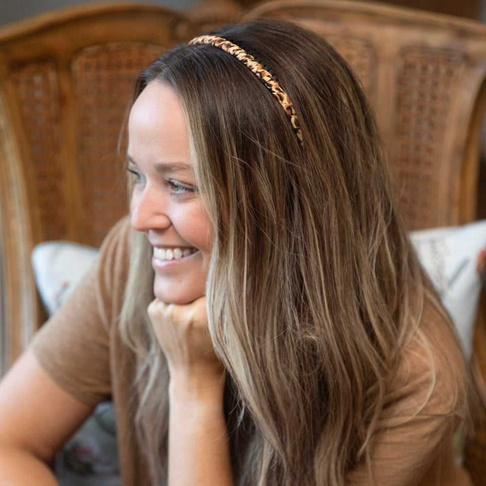 Thin Print Headband - Cheetah