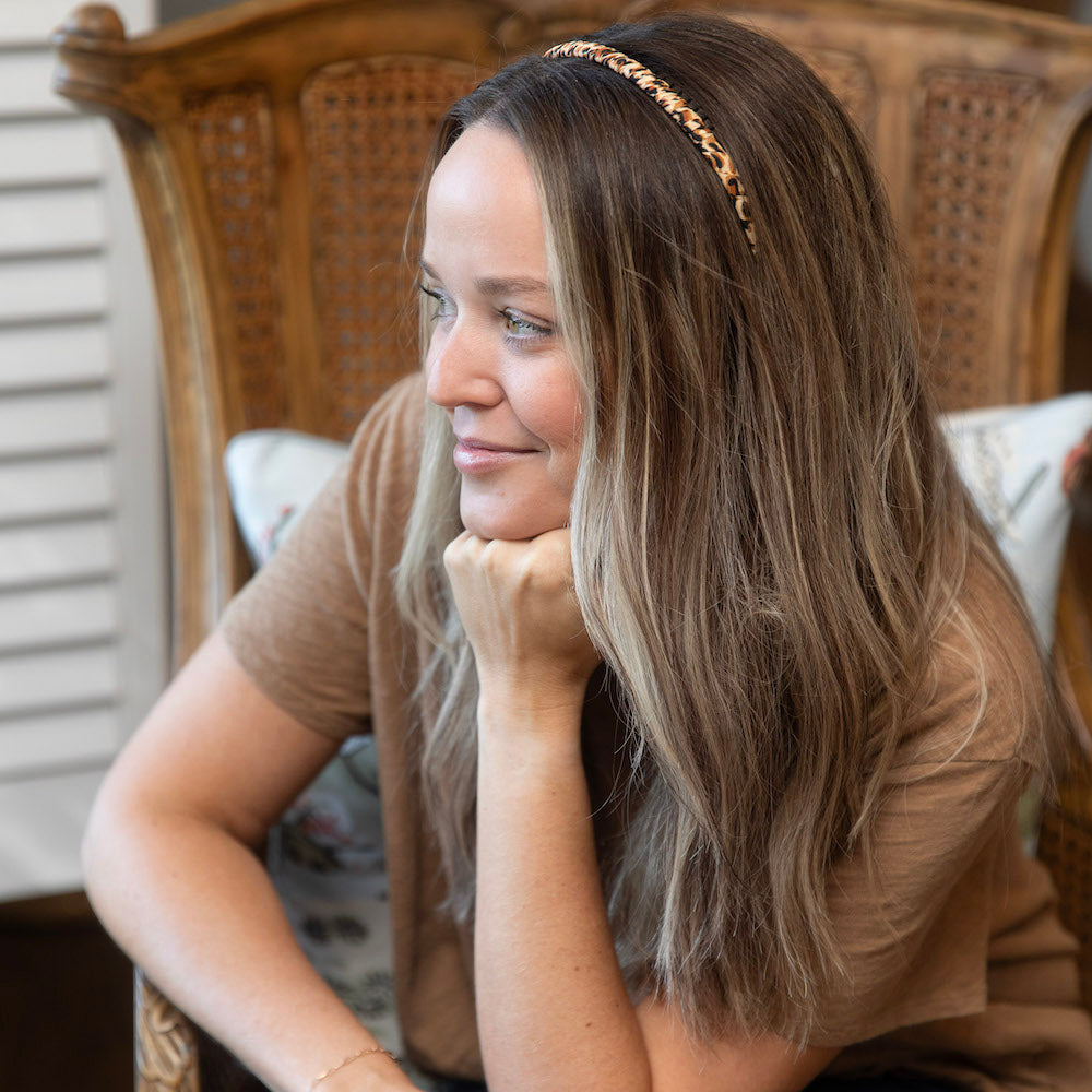 Thin Print Headband - Cheetah