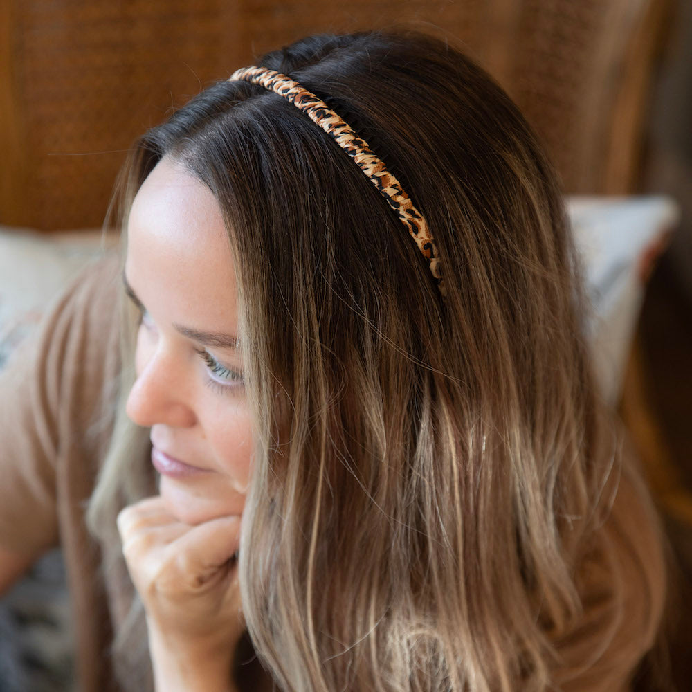 Thin Print Headband - Cheetah