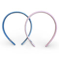 Classic Thin Padded Headband Set - Pink + Blue