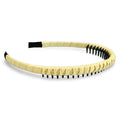 Thin Solid Headband - Pale Yellow