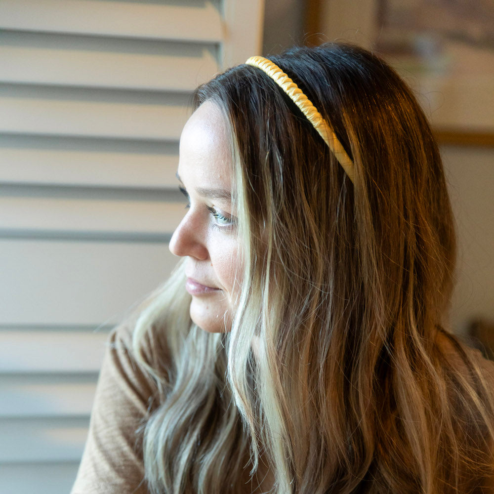 Thin Solid Headband - Pale Yellow