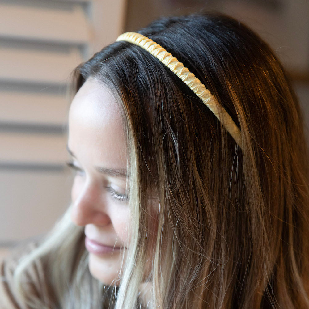 Thin Solid Headband - Pale Yellow