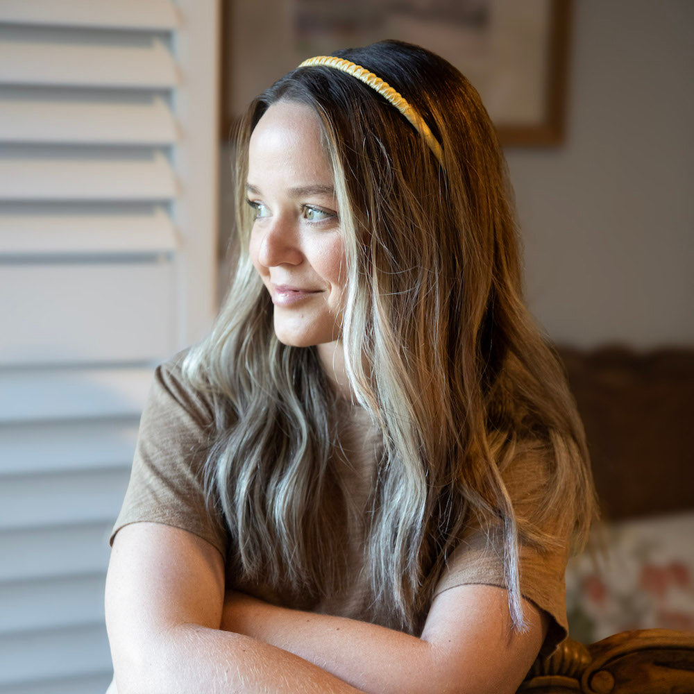 Thin Solid Headband - Pale Yellow