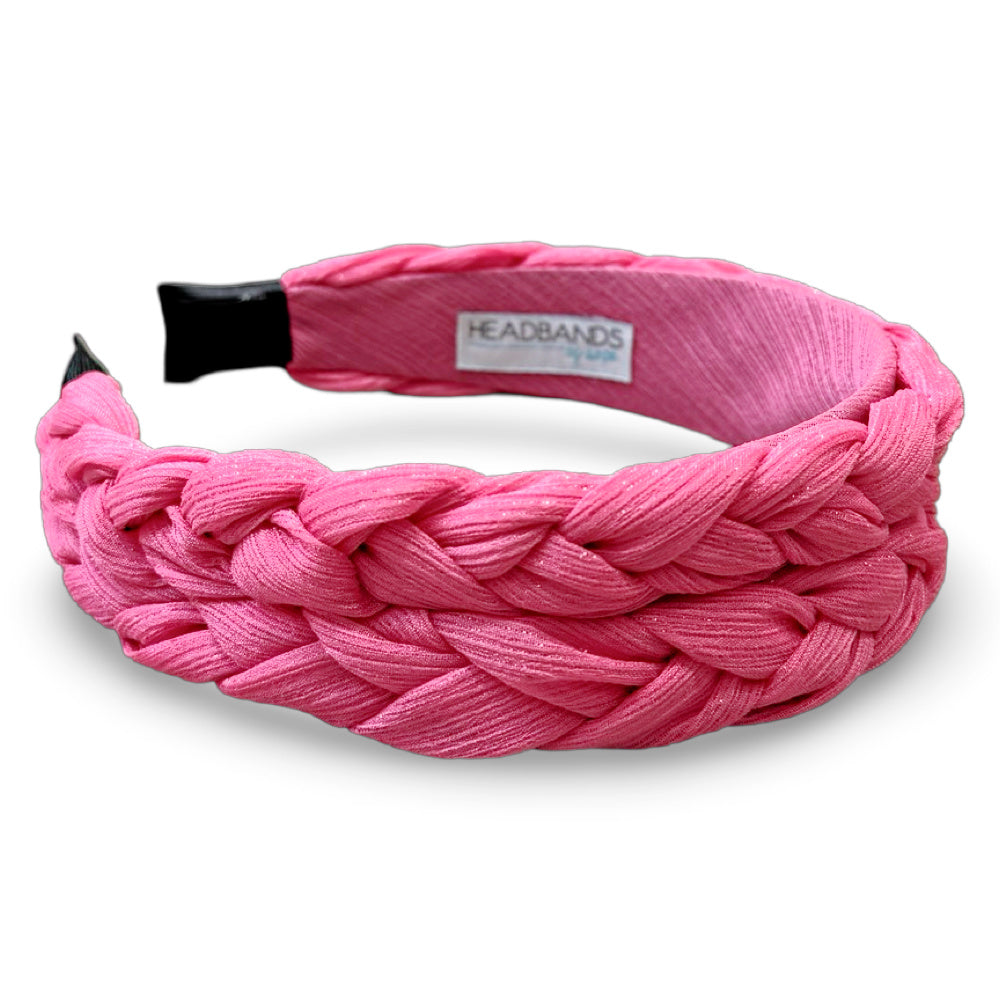 Blushing Braid Headband - Hot Pink