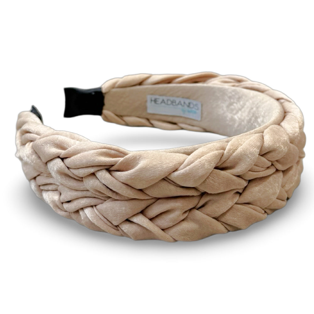 Blushing Braid Headband - Taupe