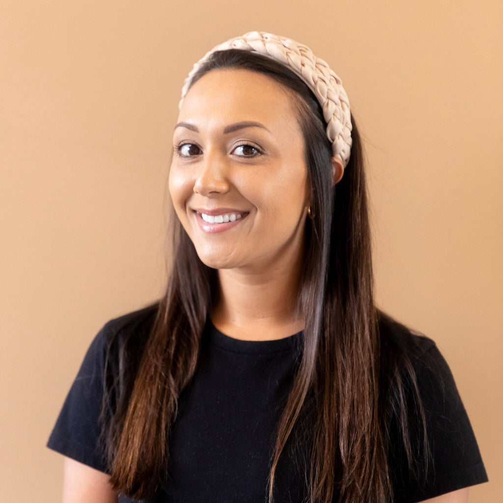Blushing Braid Headband - Taupe