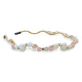 Wavy Oyster Pearl Headband - Pink