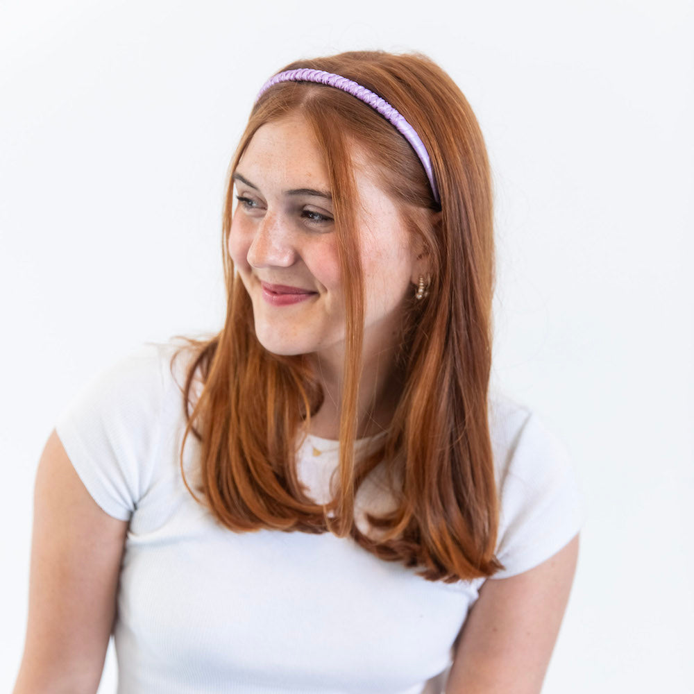 Thin Solid Headband - Purple