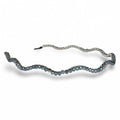 Wavy Beaded Headband - Ocean Blue
