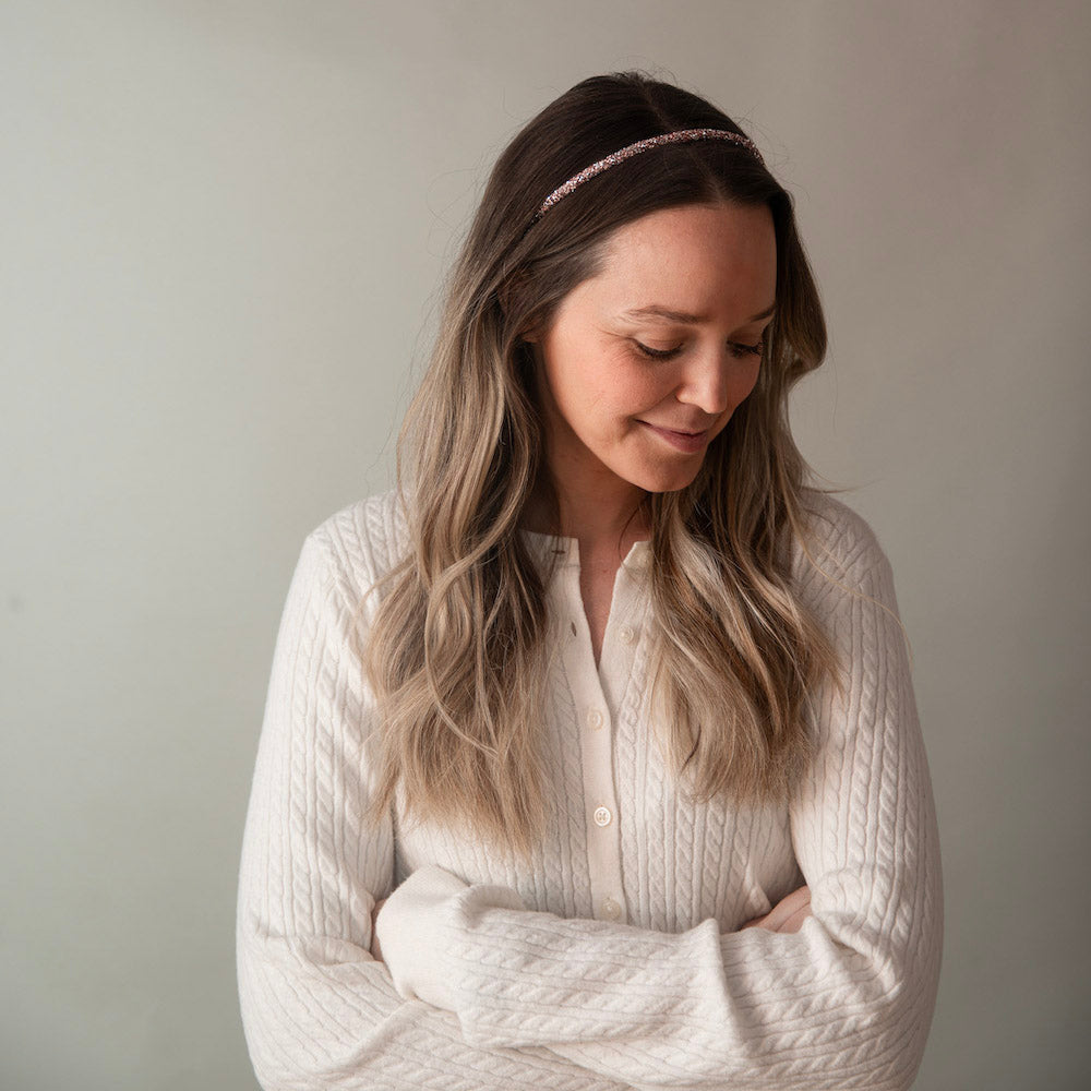Thin All that Glitters Headband - Pink + Silver