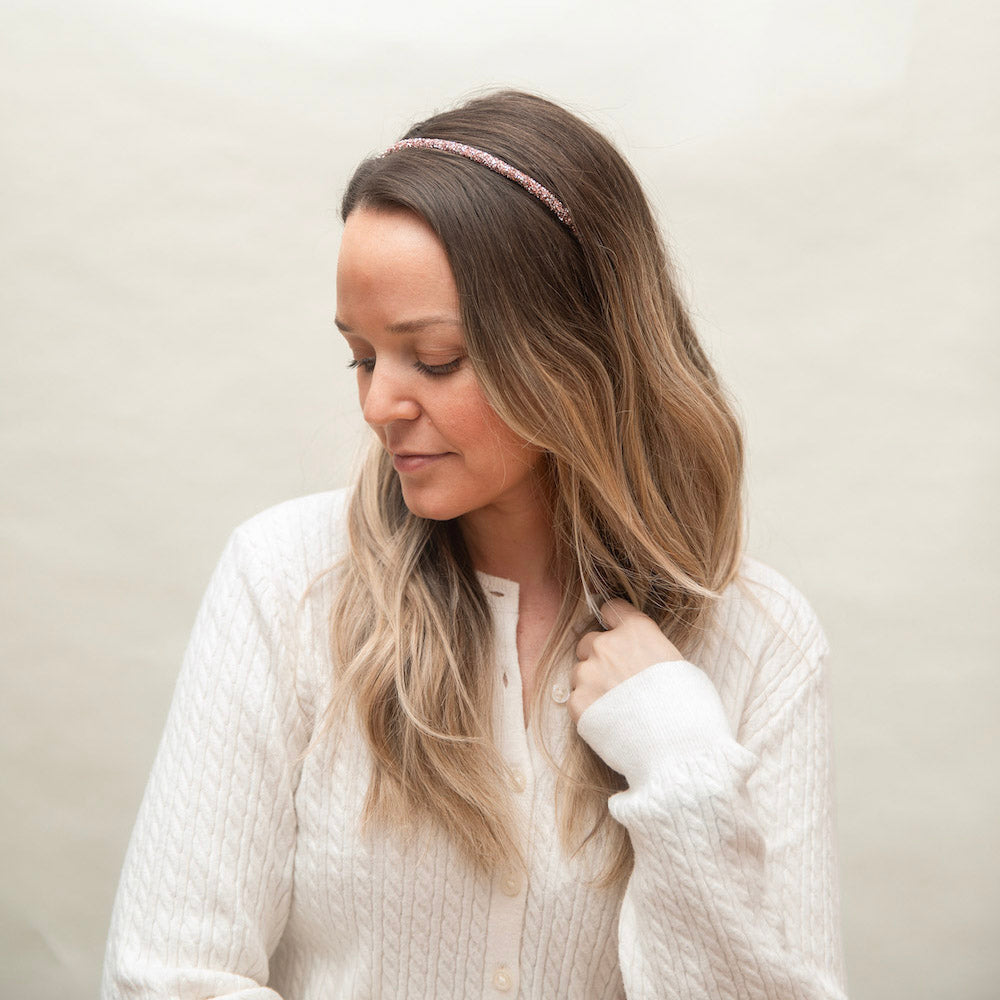 Thin All that Glitters Headband - Pink + Silver