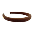 Classic Padded Thin Headband  - Dark Brown