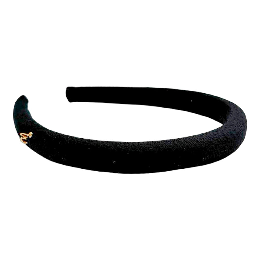 Classic Padded Thin Headband  - Black