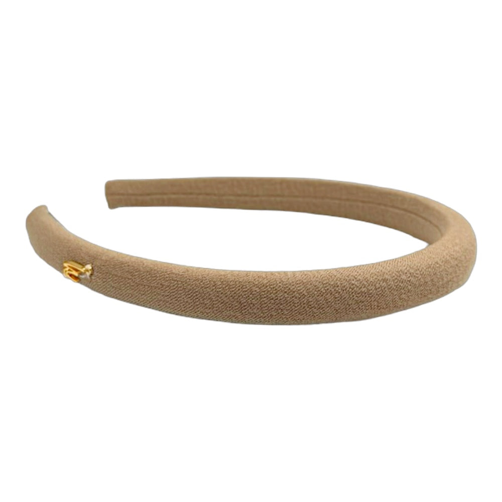 Classic Padded Thin Headband  - Light Brown