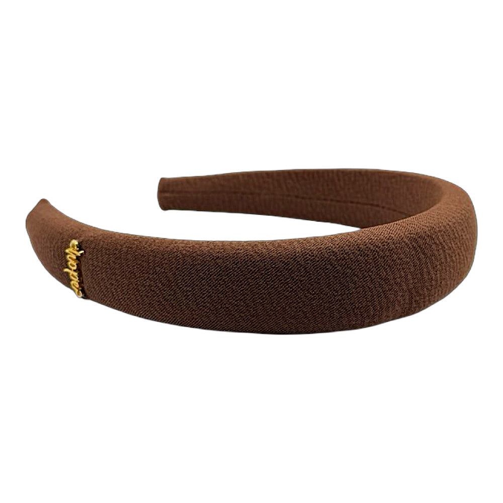 Classic Padded Headband - Dark Brown
