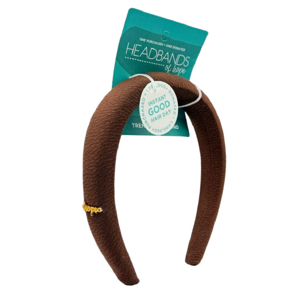Classic Padded Headband - Dark Brown