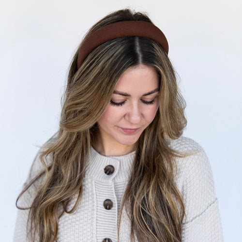 Classic Padded Headband - Dark Brown