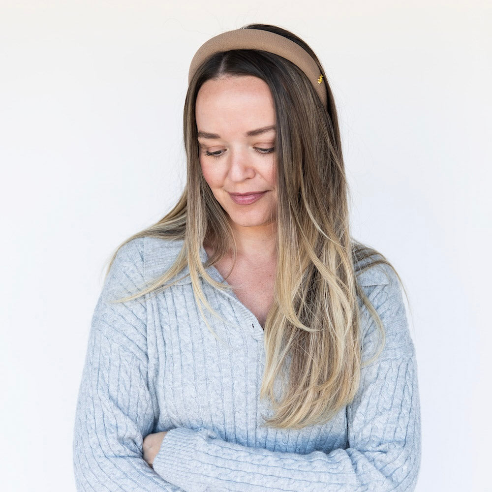 Classic Padded Headband - Light Brown