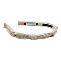 Knotted Tweed Headband - Cream Beige
