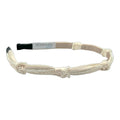 Knotted Satin Headband - Ivory Pearl