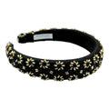 Embellished Starburst Padded Headband - Black