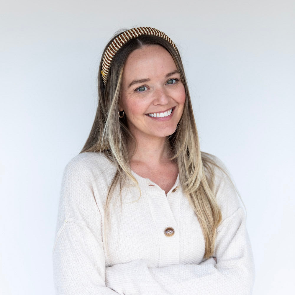Classic Padded Rope Headband - Gold Ivory