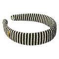 Classic Padded Rope Headband - Black Ivory