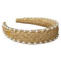 Classic Pearl Headband - Tan