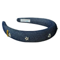 Classic Padded Star Headband - Dark Wash