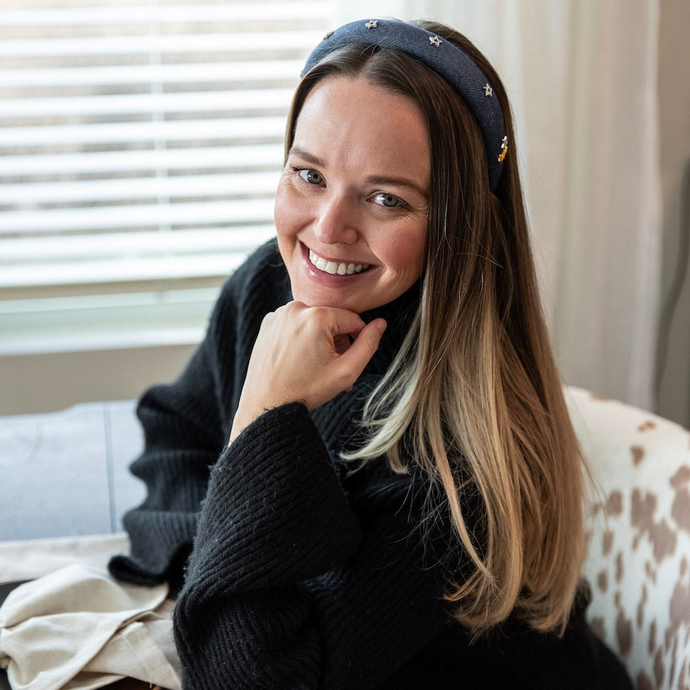 Classic Padded Star Headband - Dark Wash