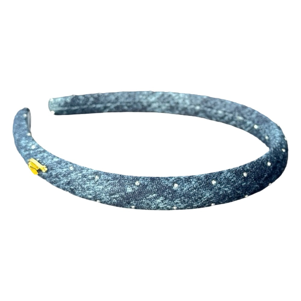 Classic Thin Padded Headband - Dark Wash Stars