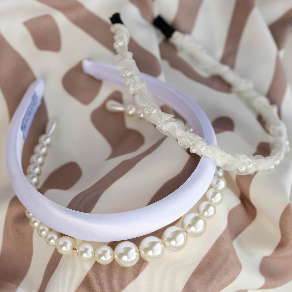 Classic Headband Set - Bridal White