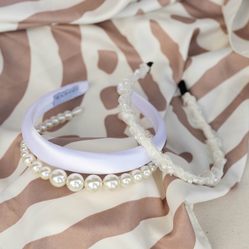 Classic Headband Set - Bridal White