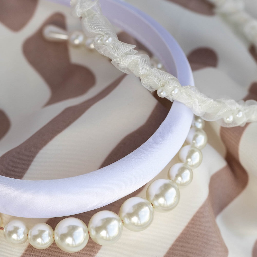 Classic Headband Set - Bridal White