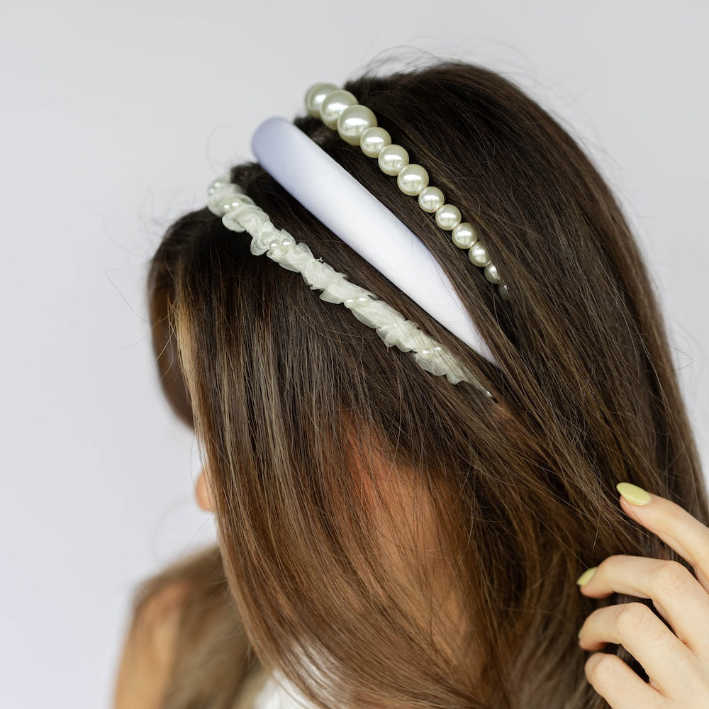 Classic Headband Set - Bridal White