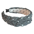 Blushing Braid Headband - Dark Jade Polka Dot