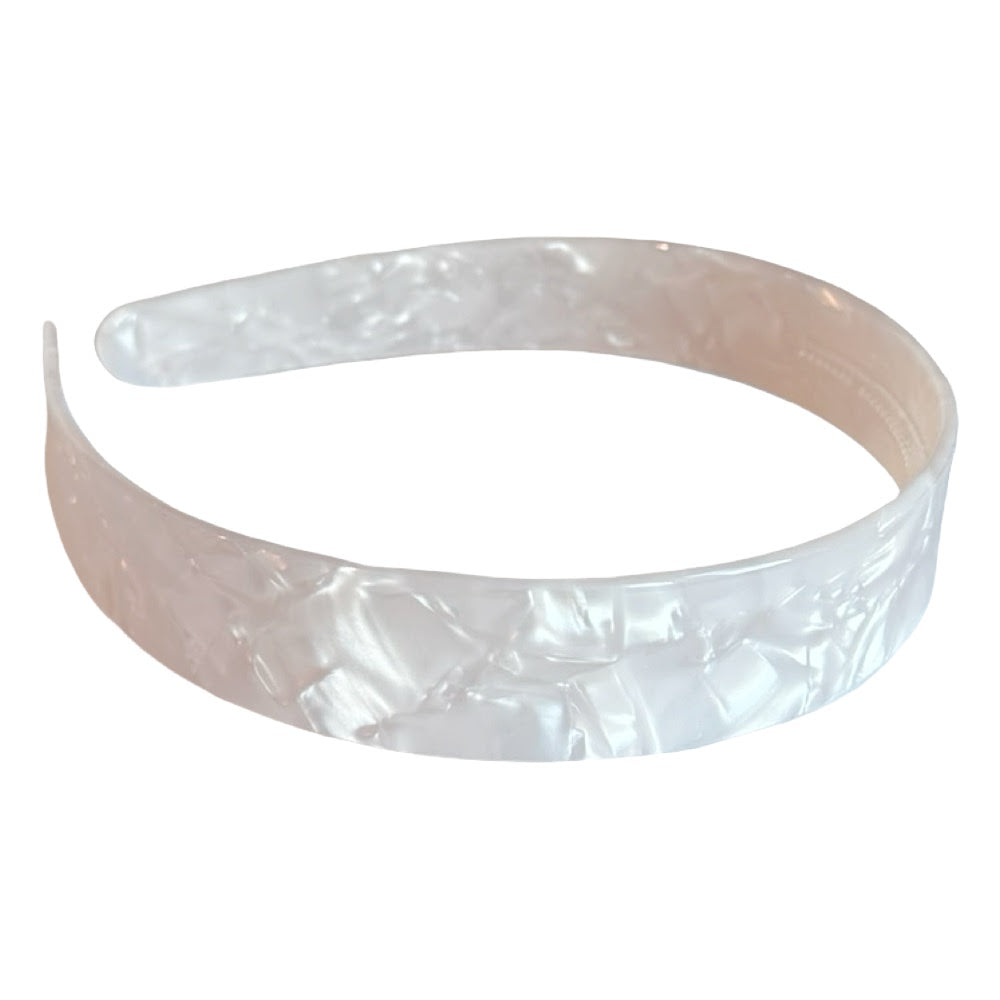 Acetate Wide Headband - Pearlescent