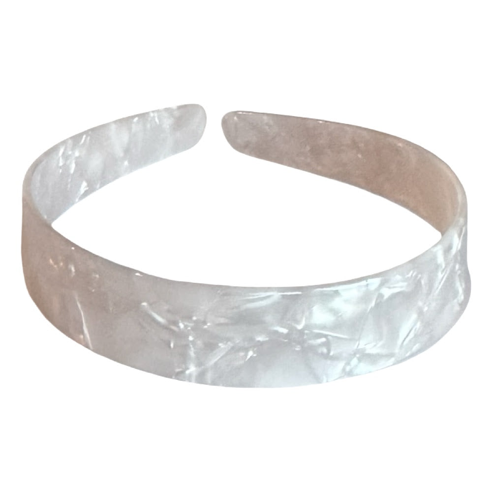Acetate Wide Headband - Pearlescent