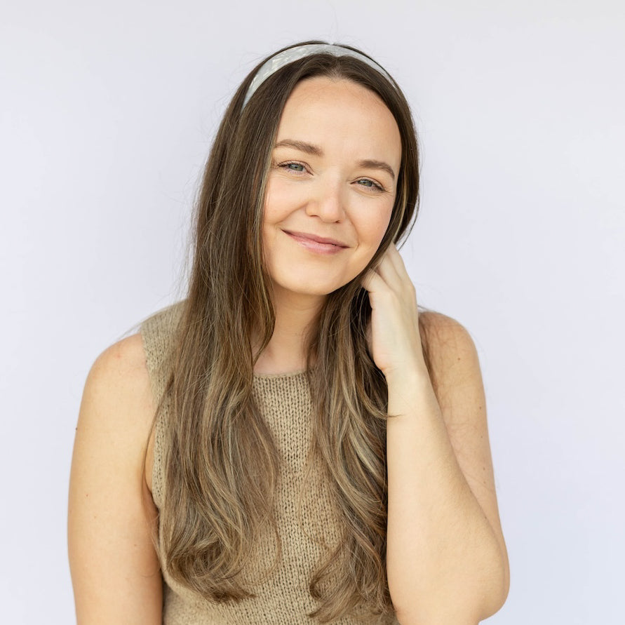 Acetate Wide Headband - Pearlescent
