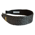 Wide Woven Headband - Black