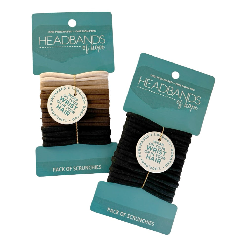 Nylon Hair Ties - 16 pc set - All Black