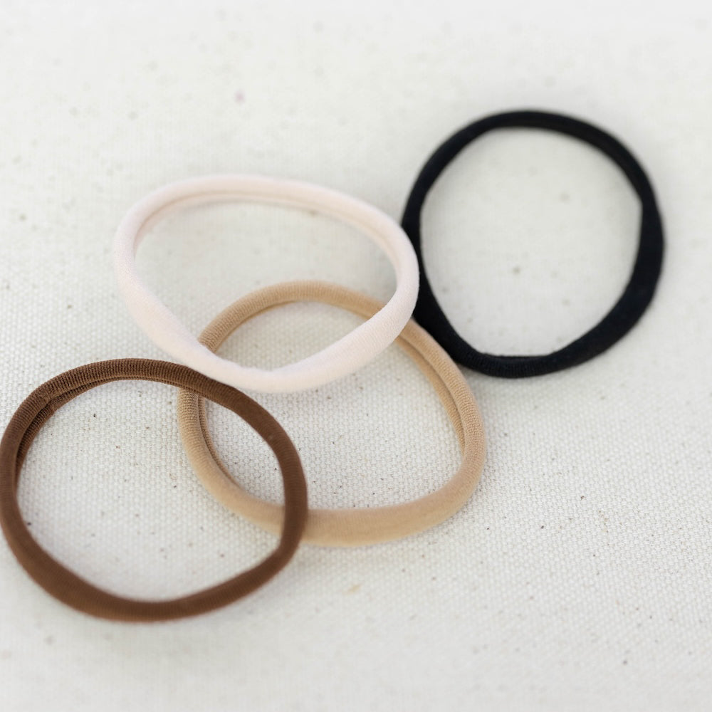 Nylon Hair Ties - 16 pc set - Neutral Set