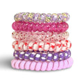 Hair Tie Set - Purple Prints