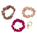 Satin Scrunchie Set - Hot Pink, Light Pink, Mauve