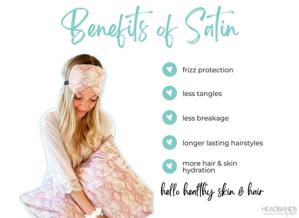 Satin Eye Mask + Microfiber Spa Set - Blush